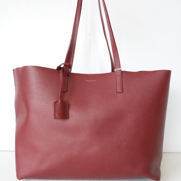 Saint Laurent Large Shopping Tote, Red - Picture 2 of 16